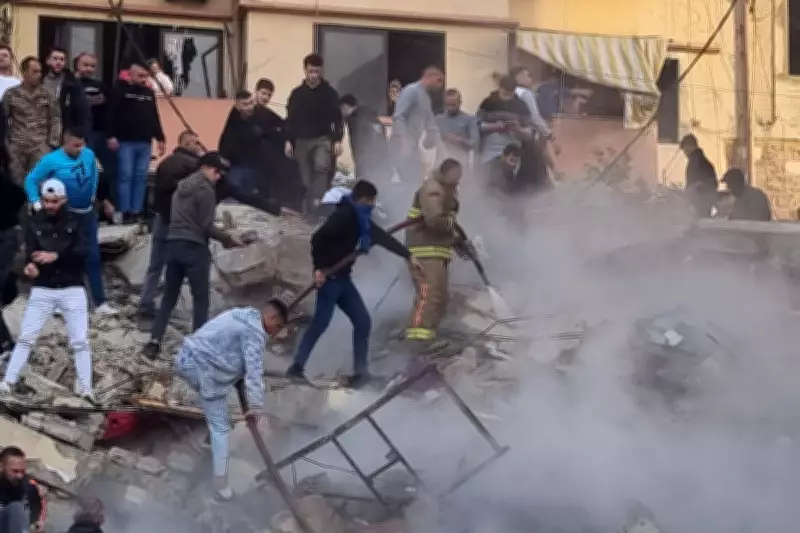 Rescue Teams Search for Survivors After Deadly Building Collapse in Tripoli, Lebanon