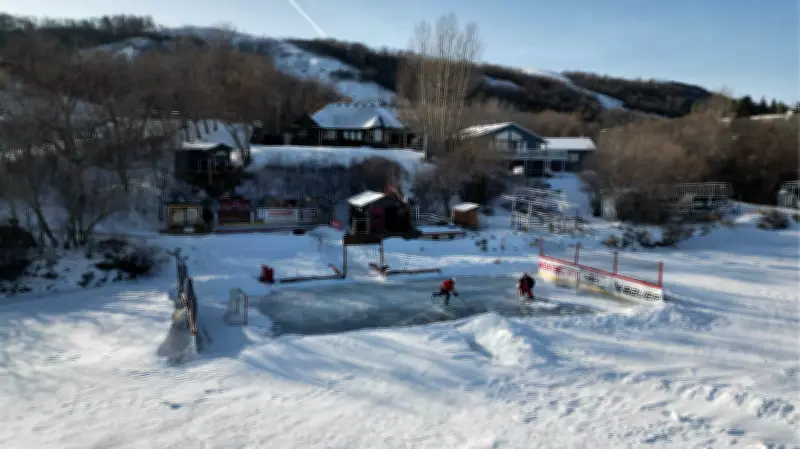 Saskatchewan Father-Son Duo Perfect Hockey Skills on 'Rink of Dreams'