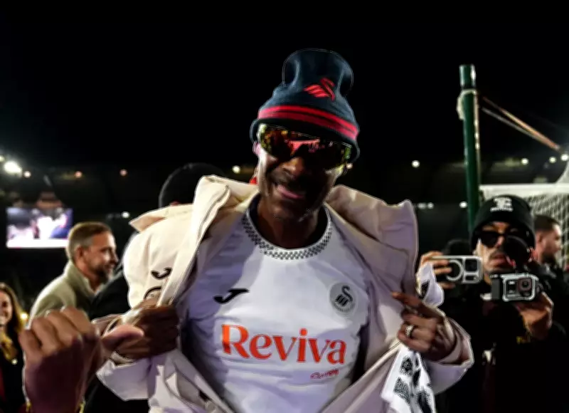 Snoop Dogg Attends First Swansea City Match Following Winter Olympics Trip