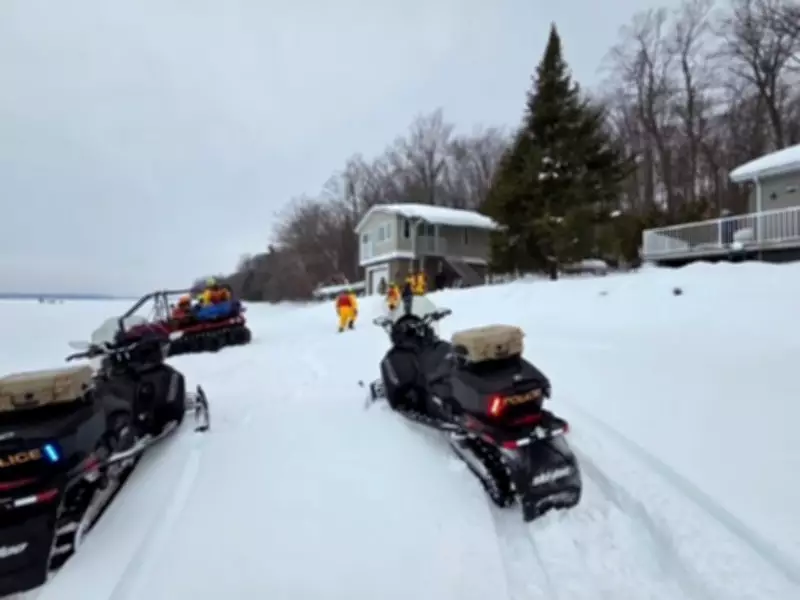 Snowmobiler Seriously Injured in Major Ice Rescue Operation Near Midland, Ontario