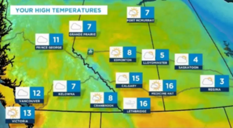 Southern Alberta Braces for Mid-Teen Highs as Unseasonably Warm Weather Forecast