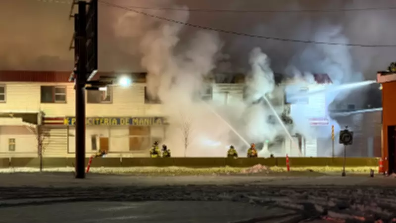 Stony Plain Road Shut Down in Edmonton for Major Fire Response at Former Hotel