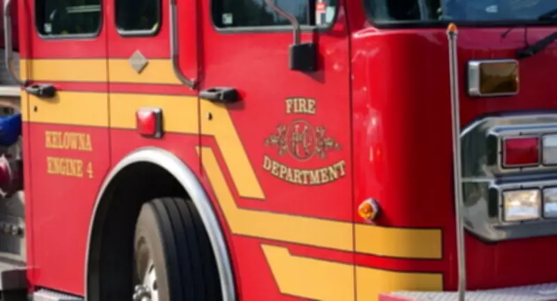 Suspicious Shed Fire Investigated Near Kelowna by Fire Department