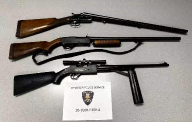 Three Arrested After Firearms Stolen in Windsor Home Break-In on Erie Street