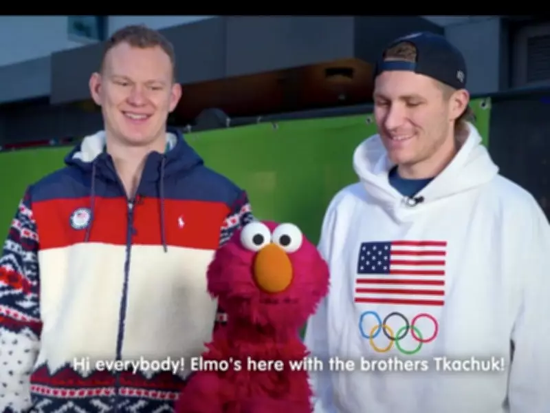 Tkachuk Brothers Meet Sesame Street's Elmo During 2026 Winter Olympics Break