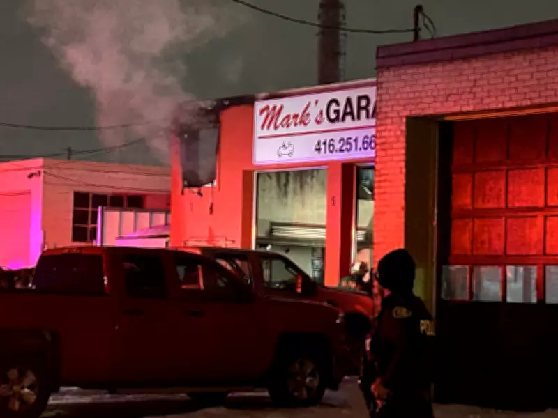 Toronto Firefighter Injured Battling Blaze at Etobicoke Auto Shop