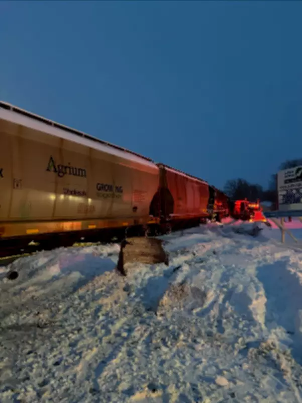 Train and Semi-Truck Collision Forces Closure of Manitoba Highway