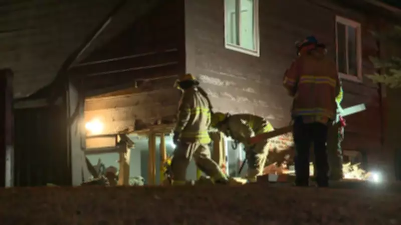 Truck Collides with Calgary Fourplex, Causing Major Structural Damage