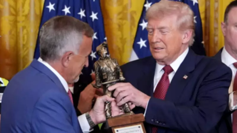 Trump Receives 'Undisputed Champion of Beautiful Clean Coal' Award at White House