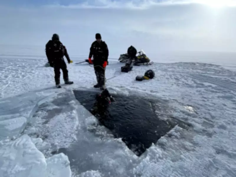 Two Snowmobilers Perish After Falling Through Frozen Lake in British Columbia