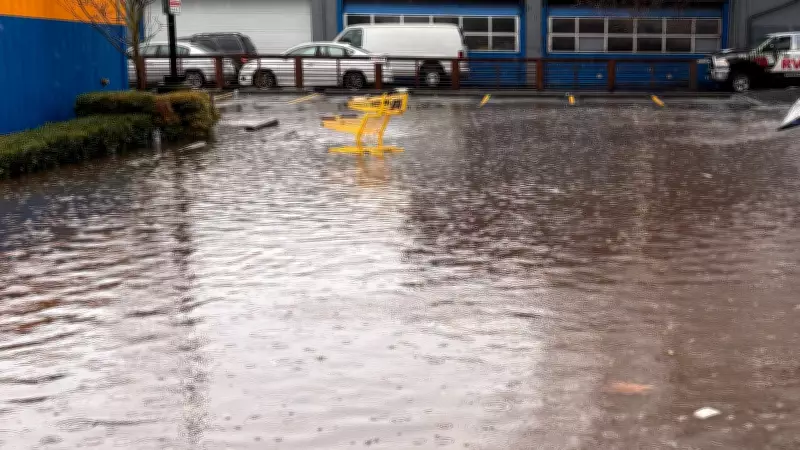 Water Main Break Floods East Vancouver Parking Lot, Disrupting Local Business
