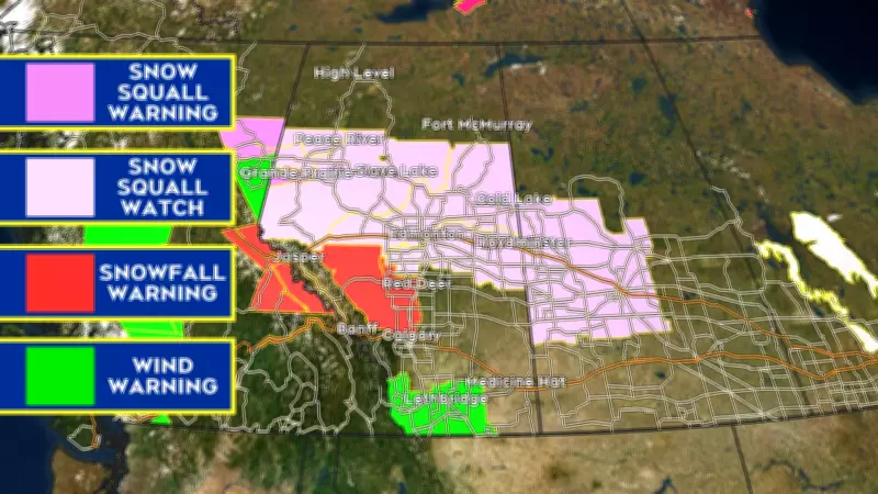Winter Storm Sweeps Across Alberta, Bringing Hazardous Conditions