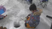 Dozens Embrace Ice Fishing at Wabamun Lake's Family Event