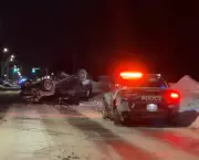 Driver Hospitalized After Vehicle Rolls Over from Snowbank Impact in Barrie