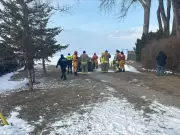 Ice Rescue on Lake St. Clair: Helicopter Deployed by First Responders in Dramatic Operation