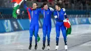 Italy's Speedskating Team Mimics Steph Curry's 'Night-Night' Taunt in Gold Win