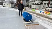 Regina Man Builds Hand-Powered Mini Zamboni for Victoria Park Ice Rink