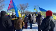 Regina's Ukrainian Community Commemorates Four Years of War with Solemn Gathering