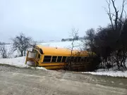 School Bus Crash South of Woodstock: Four Children Sustain Minor Injuries