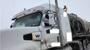 Semi Driver Terminated Following Highway Stop of Damaged Truck in Saskatchewan