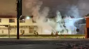 Stony Plain Road Shut Down in Edmonton for Major Fire Response at Former Hotel