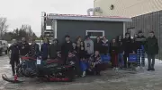 Sudbury High School Students Construct Safety Shelter for Snowmobilers