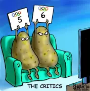 Sue Dewar's Cartoon Captures Olympic Buzz in Toronto Sun Feature