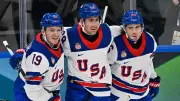 U.S. Dominates Latvia 5-1 in Olympic Hockey Opener, Canada and Switzerland Also Win