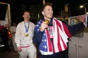 U.S. Olympic Hockey Team Arrives at Joint Base Andrews Ahead of State of the Union