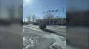 Wild Winds Blow Portable Toilet into Winnipeg Road During Rush Hour