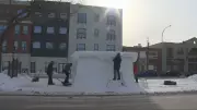 Winnipeg Sculptors Prepare Iconic Snow Sculptures for Festival du Voyageur Kickoff