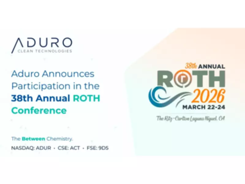 Aduro Clean Technologies to Showcase Hydrochemolytic™ Tech at ROTH Conference
