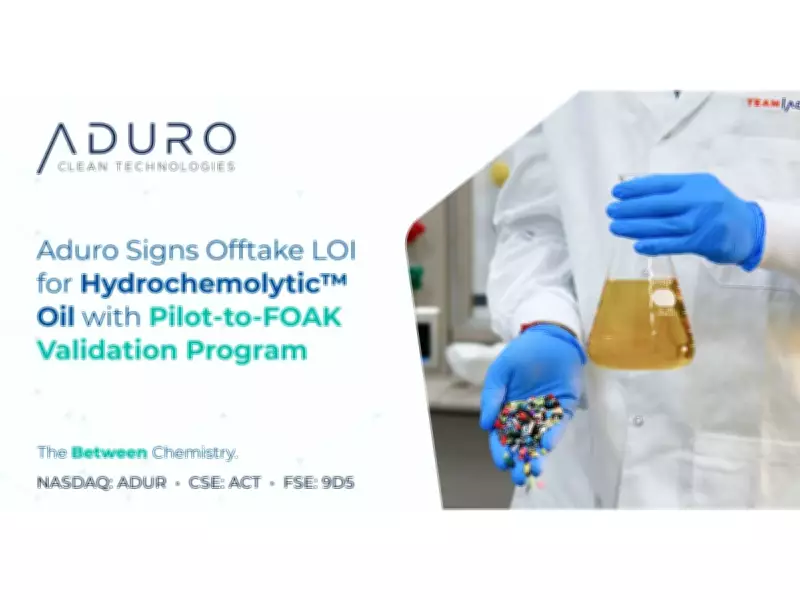 Aduro Signs Offtake LOI for Hydrochemolytic™ Oil with Pilot-to-FOAK Validation Program