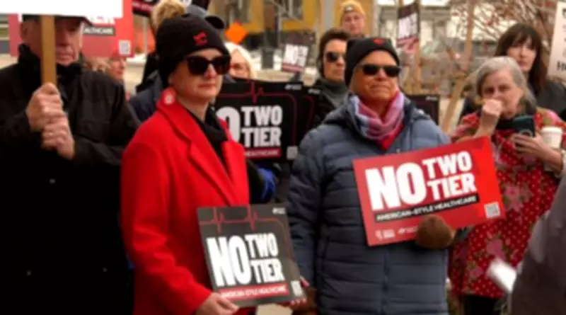 Calgarians Protest Alberta's 'Dual Practice' Health Plan, Warn of Rising Costs
