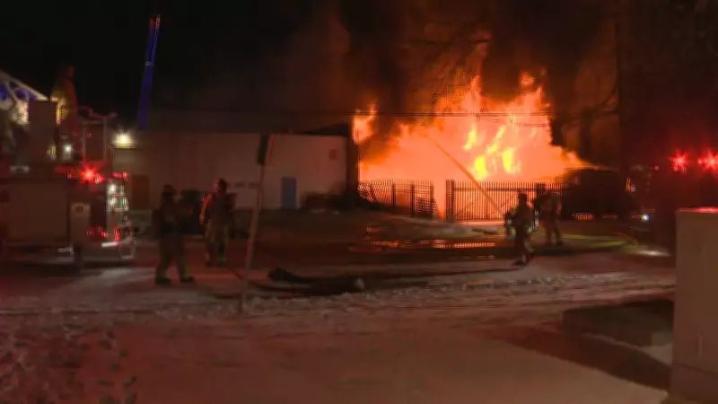 Calgary Firefighters Battle Intense Two-Alarm Blaze Near Macleod Trail