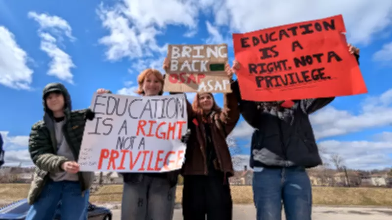 Cambridge High School Students Protest OSAP Changes, Labeling Them 'Outrageous'