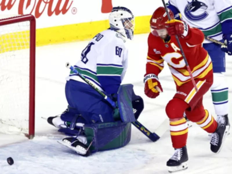 Canucks' Defensive Woes Exposed in 7-3 Loss to Flames, Pettersson Frustrated