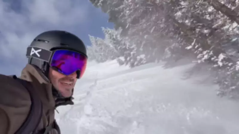 David Beckham and Son Enjoy Backcountry Getaway at Fernie's Island Lake Lodge