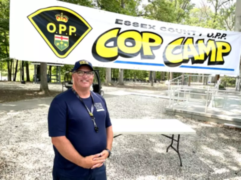Essex County OPP Officers Pack Groceries for Annual Cop Camp Fundraiser