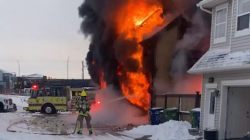 Fire Destroys Carriage Home in Airdrie's Canals Neighborhood