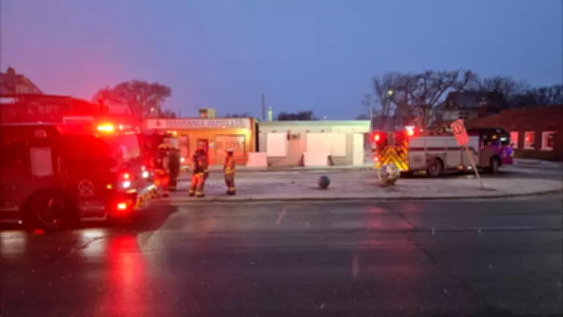 Firefighters Battle Blaze on Henderson Highway in Winnipeg
