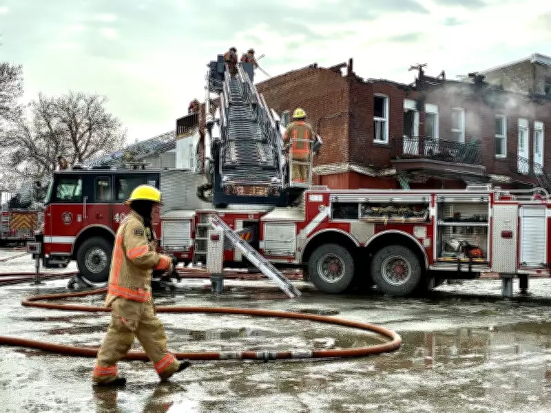 Five-Alarm Blaze Displaces Seven Families in Montreal's East End