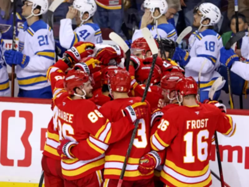 Flames Triumph in Bizarre Shootout Victory Over Blues After Three Disallowed Goals