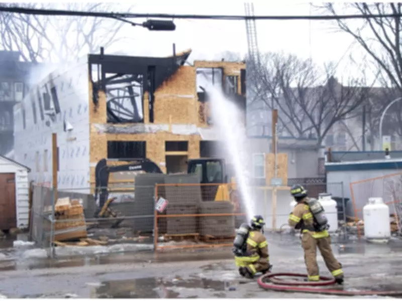 Garneau Infill Multiplex Engulfed in Flames During Construction