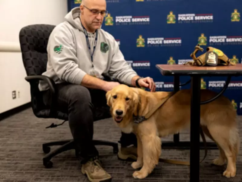 Golden Retriever Taffy Sniffs Out Hidden Electronics for Saskatoon Police