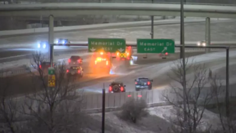 Heavy Wet Snow Creates Challenging Driving Conditions Across Calgary