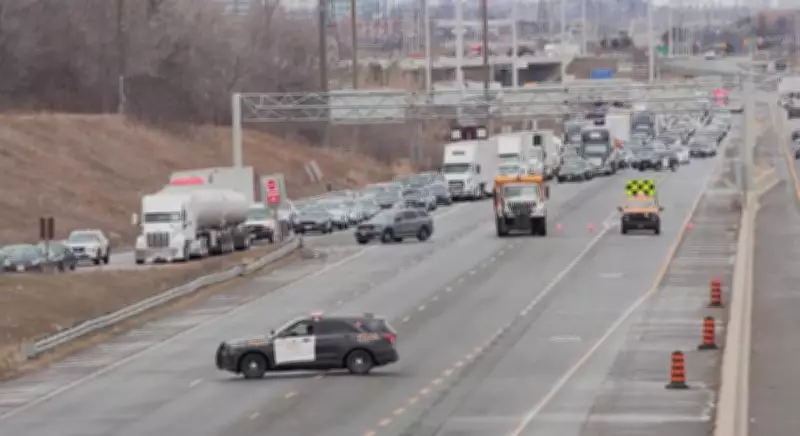 Highway 403 Westbound Shut Down in Mississauga After Serious Collision