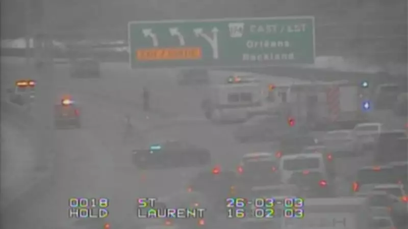 Highway 417 Crash Near St. Laurent Sends One to Hospital