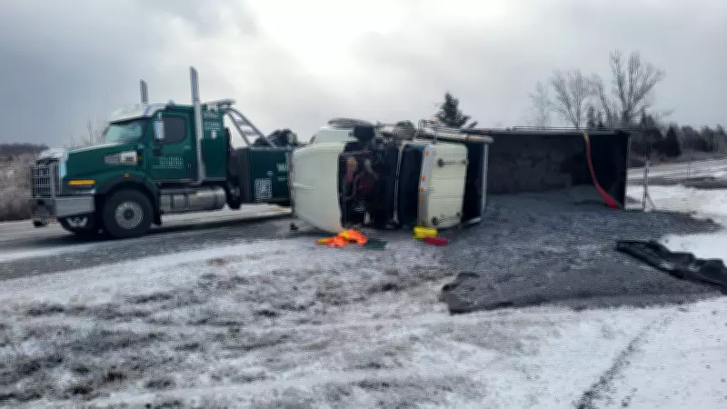 Icy Conditions Trigger Two Truck Rollovers on Eastern Ontario Highways