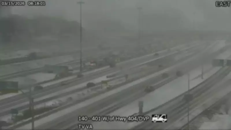 Jackknifed Tractor Trailer Blocks Highway 401 Express Lanes Near DVP in Toronto